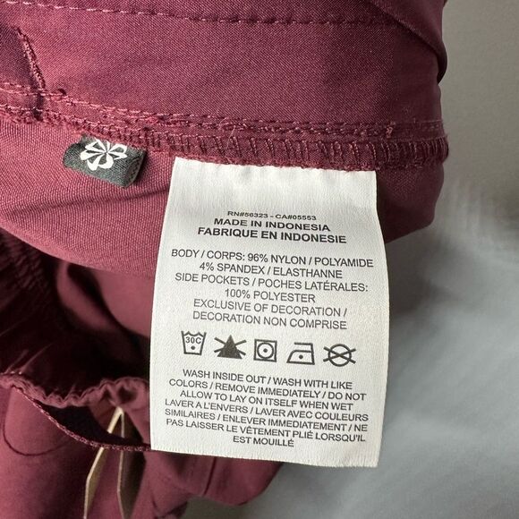 Nike ACG Men's Sz Small Burgundy Cuffed Trail hiking Pants Trousers Belt NWT - Picture 8 of 9